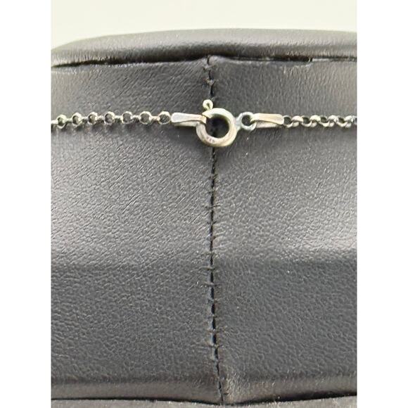 Navajo Sterling Silver Kingman Heart Turquoise Necklace Johnny Dixon - Picture 3 of 3